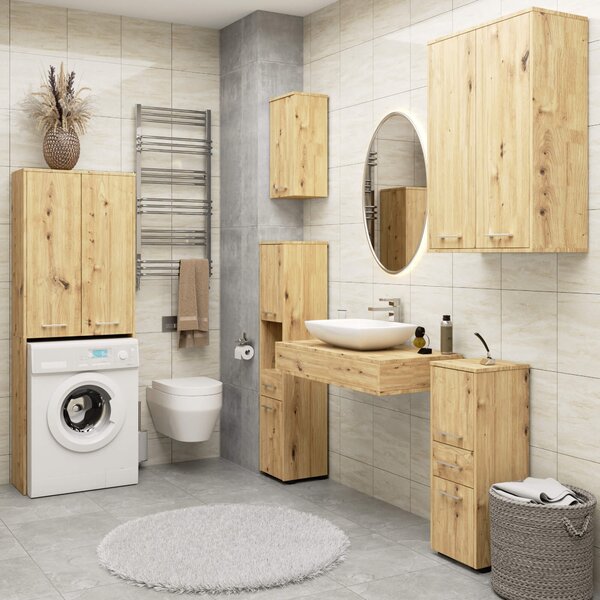 Ak furniture Koupelnová skříňka UNI 180 cm dub artisan