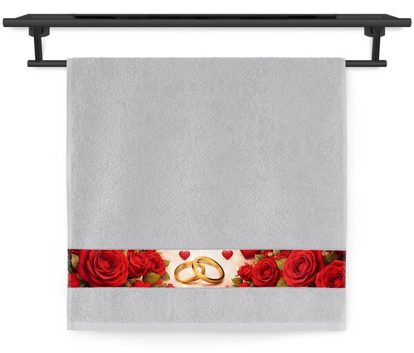 Ručník Veba NORA tisk Nekonečné pouto jemná ocel Velikost: 50x100 cm