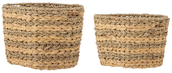 Set dvou dekorativních košů z vodního hyacintu Bloomingville Indra 31x23/35x26 cm