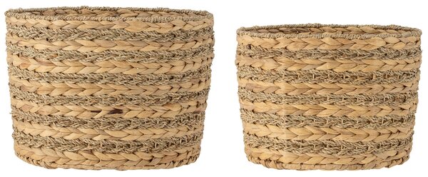 Set dvou dekorativních košů z vodního hyacintu Bloomingville Indra 39x31/43x35 cm