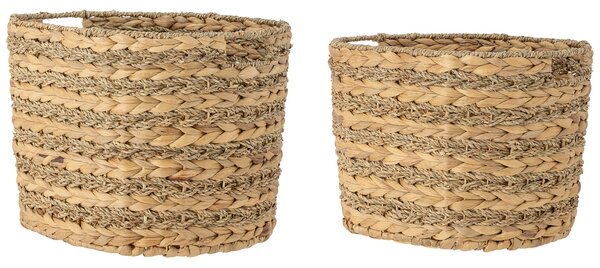 Set dvou dekorativních košů z vodního hyacintu Bloomingville Indra 39x31/43x35 cm