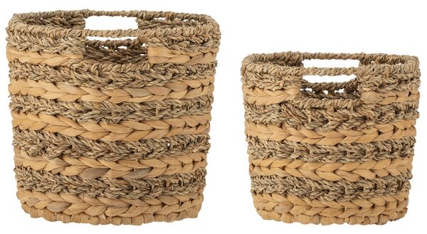 Set dvou dekorativních košů z vodního hyacintu Bloomingville Indra 31x23/35x26 cm