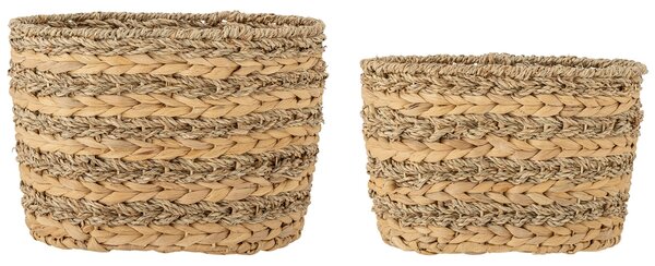 Set dvou dekorativních košů z vodního hyacintu Bloomingville Indra 31x23/35x26 cm
