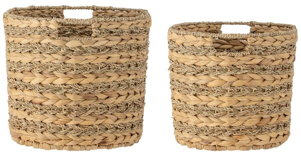 Set dvou dekorativních košů z vodního hyacintu Bloomingville Indra 39x31/43x35 cm