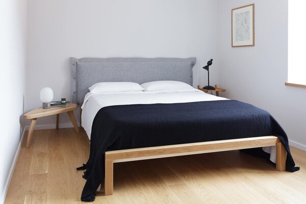 Postel stahl 200 × 200 cm bílá