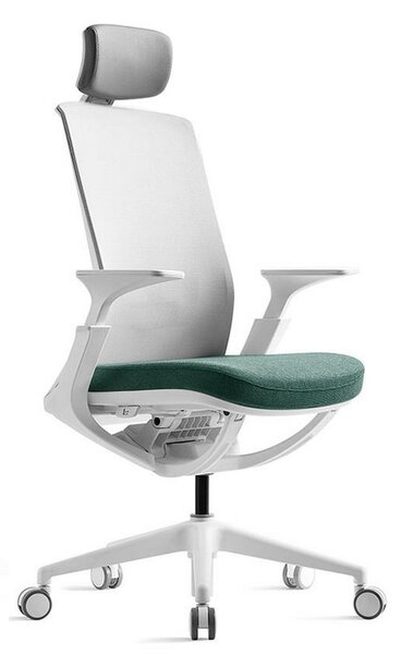 Kancelářská ergonomická židle ROLY WHITE - síťovina Černá