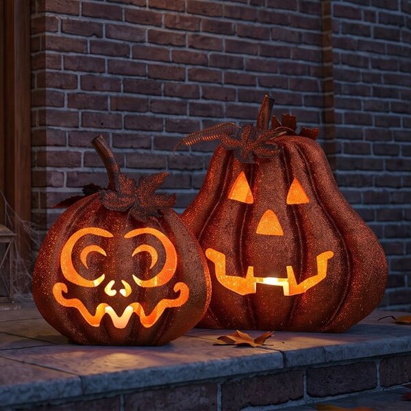 Kovová lucerna DÝNĚ HALLOWEEN 21 cm