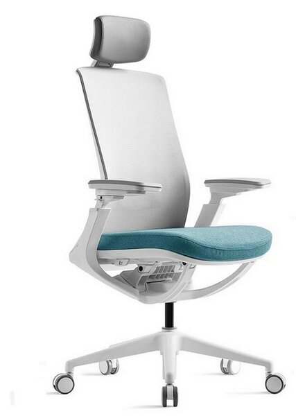 Kancelářská ergonomická židle ROLY WHITE - síťovina Černá