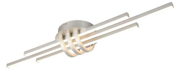 Trio Leuchten R67873107 CINTO - Stropní lustr stmívatelný klasickým vypínačem v matném niklu, LED 20W, 3000K, 81 x 18cm (Moderní stropní lustr s teplou barvou světla v matném niklu)
