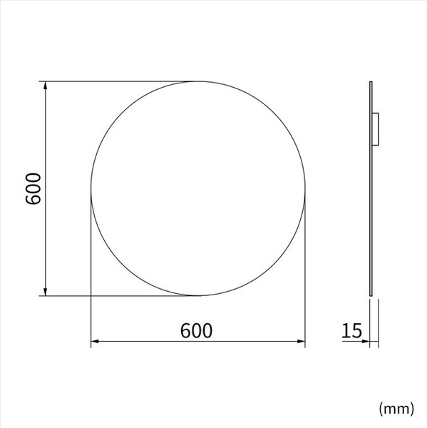 Erga Round, kulaté zrcadlo 60cm, ERG-V01-ROUND-6060-CL