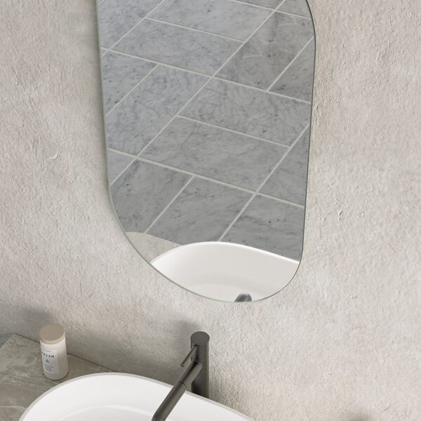 Erga Oval, oválné zrcadlo 40x80cm, ERG-V01-OVAL-4080-CL