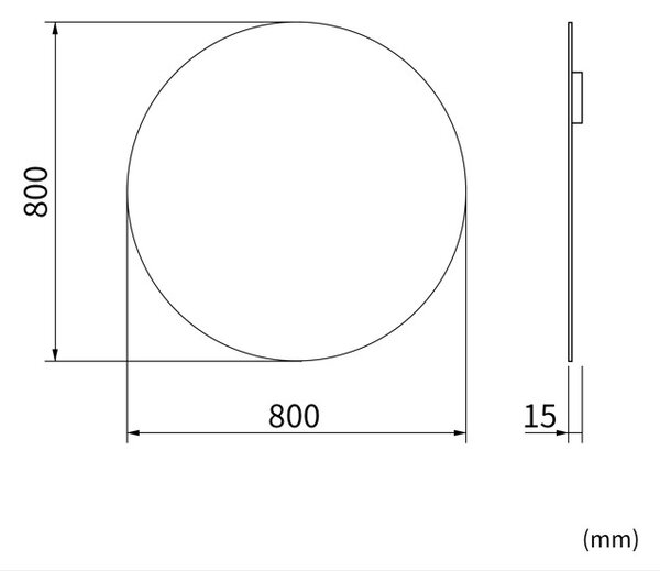 Erga Round, kulaté zrcadlo 80cm, ERG-V01-ROUND-8080-CL