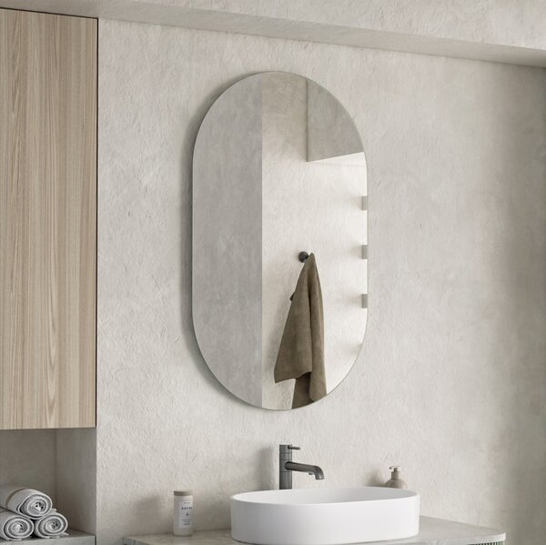Erga Oval, oválné zrcadlo 60x100cm, ERG-V01-OVAL-6010-CL