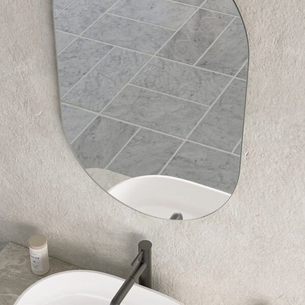 Erga Oval, oválné zrcadlo 50x80cm, ERG-V01-OVAL-5080-CL