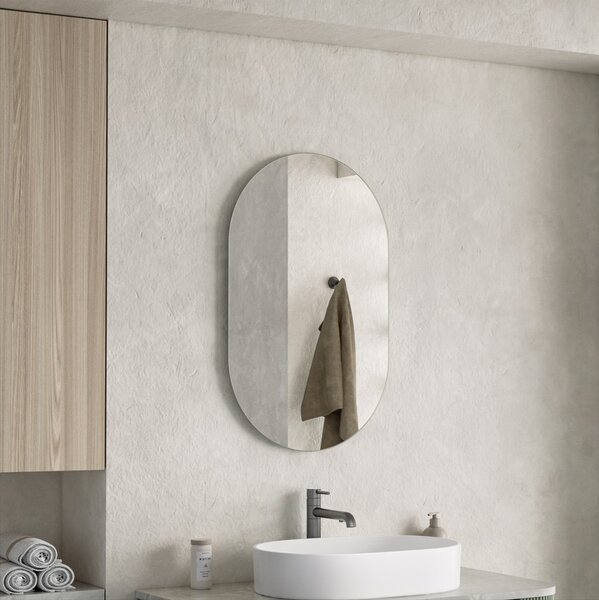 Erga Oval, oválné zrcadlo 50x80cm, ERG-V01-OVAL-5080-CL