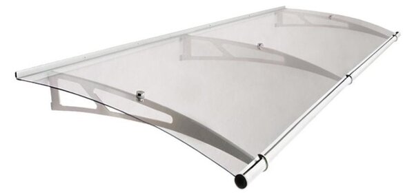 Schulte Dveřní vchodová stříška Polymer Lightline L čiré plexi 190 cm Nerez