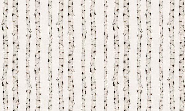FUGU Dětská tapeta Březový háj – Birch Trees Materiál: Digitální eko vlies - klasická tapeta nesamolepicí