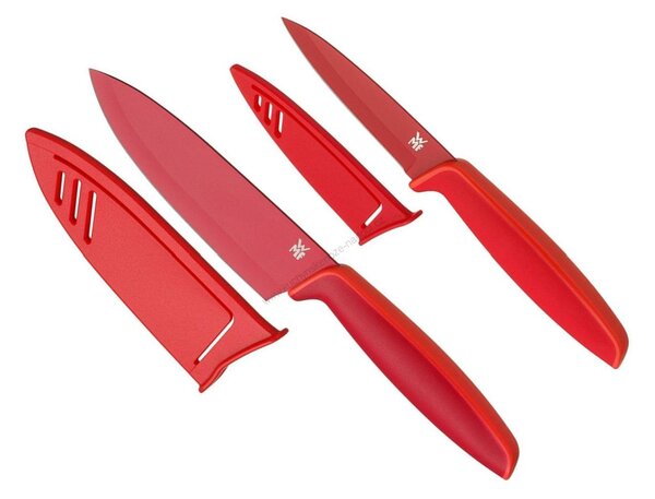 Set 2 ks kuchyňských nožů TOUCH, červený - WMF (TOUCH 2dílná sada kuchyňských nožů, červený - WMF)