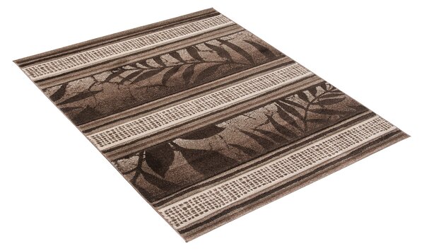 Makro Abra Kusový koberec SUMATRA H093A Listí béžový hnědý Rozměr: 80x150 cm