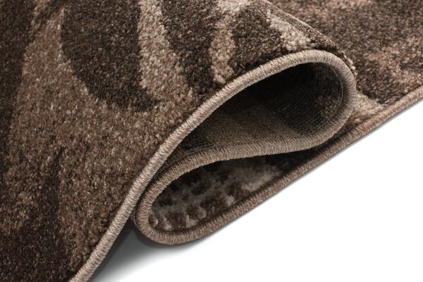 Makro Abra Kusový koberec SUMATRA H093A Listí béžový hnědý Rozměr: 80x150 cm