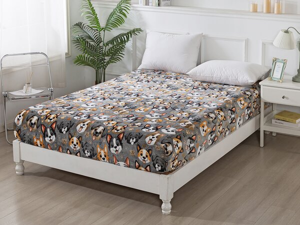 XPOSE® Mikroplyšové prostěradlo DOGS Exclusive 90x200 cm