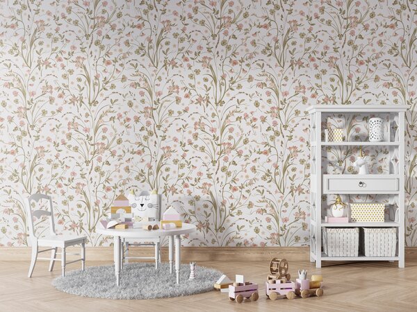 FUGU Dětská tapeta Luční květy – Meadow Flowers Materiál: Digitální eko vlies - klasická tapeta nesamolepicí