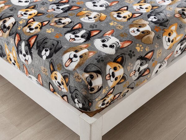XPOSE® Mikroplyšové prostěradlo DOGS Exclusive 90x200 cm
