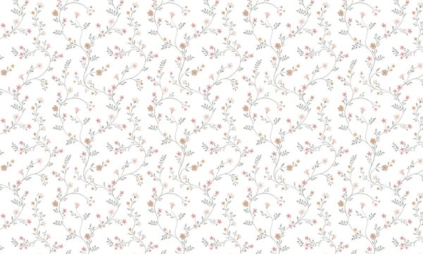 FUGU Dětská tapeta Jemné kvítky – Pretty Flowers Materiál: Digitální eko vlies - klasická tapeta nesamolepicí