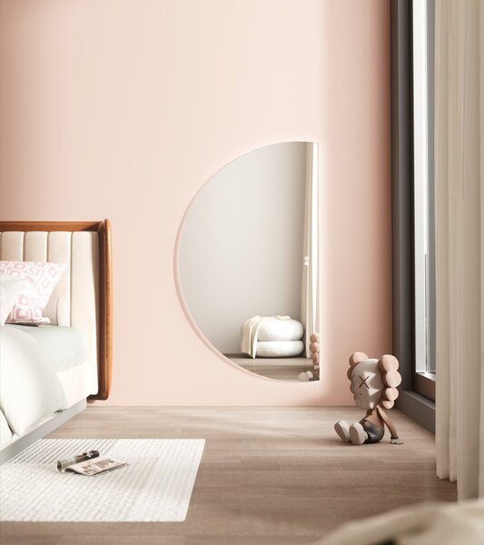 Erga Kori, půlkruhové LED zrcadlo 70x120cm, 2760 lm, 3 barvy světla, ERG-V01-KORI-7012-CL