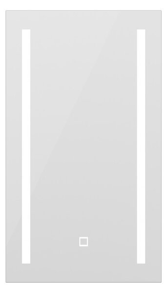 Erga Hana, zrcadlová galerka s LED osvětlením 40x70cm s integrovanou zásuvkou, bílá, ERG-V05-HANA-4070-WH