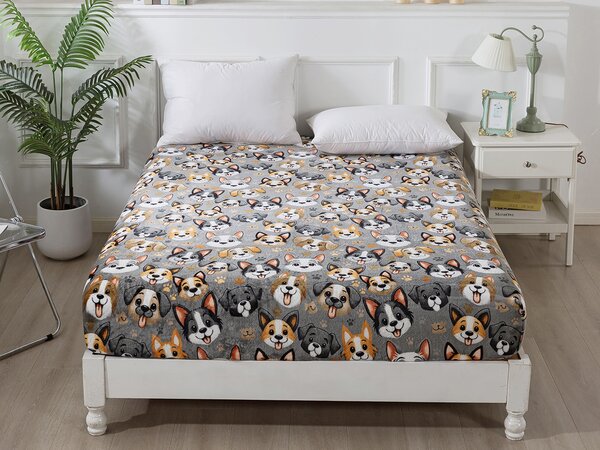 XPOSE® Mikroplyšové prostěradlo DOGS Exclusive 90x200 cm