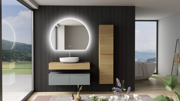 Erga Paloma, LED zrcadlo 100x80cm, 2415 lm, 3 barvy světla, ERG-V01-PALOMA-1080-CL