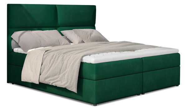 Boxspring postel 145 cm Alyce (zelená) (s matracemi)