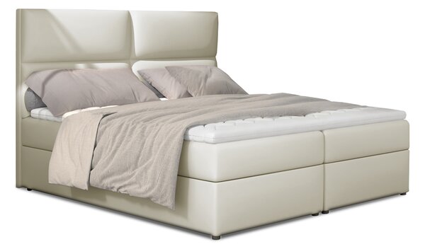 Manželská postel Boxspring 145 cm Alyce (světle béžová) (s matracemi). 1027439