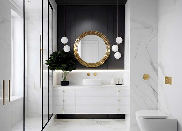 GieraDesign Zrcadlo Aurora Gold Rozměr: Ø 80 cm