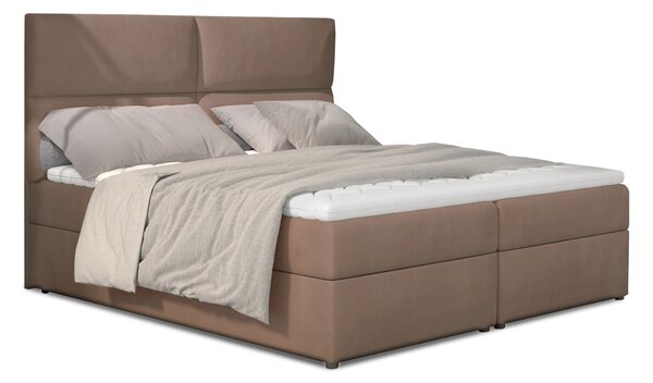 Manželská postel Boxspring 145 cm Alyce (hnědá) (s matracemi). 1027440
