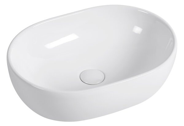 Erga Della, umyvadlo na desku 475x340x140 mm, bílá lesklá, ERG-V03-DELLA48-WH