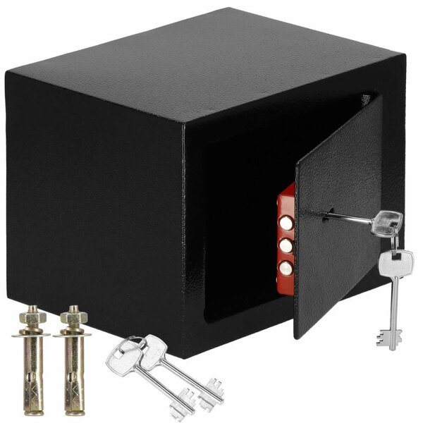 Trezor na peníze na klíč 23x17x17 cm SPRINGOS HA5052 černý