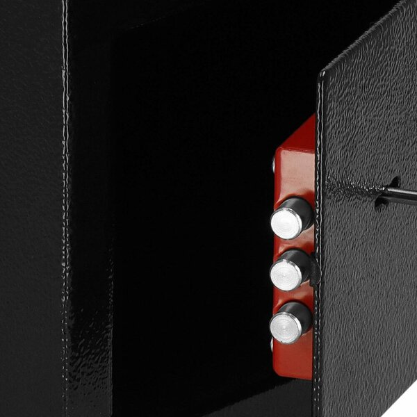 Trezor na peníze na klíč 23x17x17 cm SPRINGOS HA5052 černý