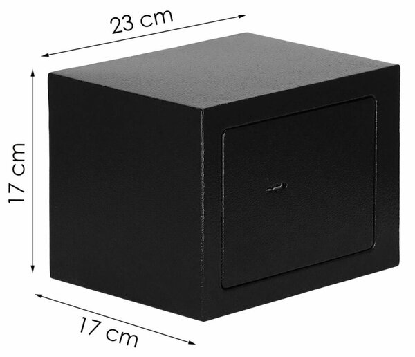 Trezor na peníze na klíč 23x17x17 cm SPRINGOS HA5052 černý