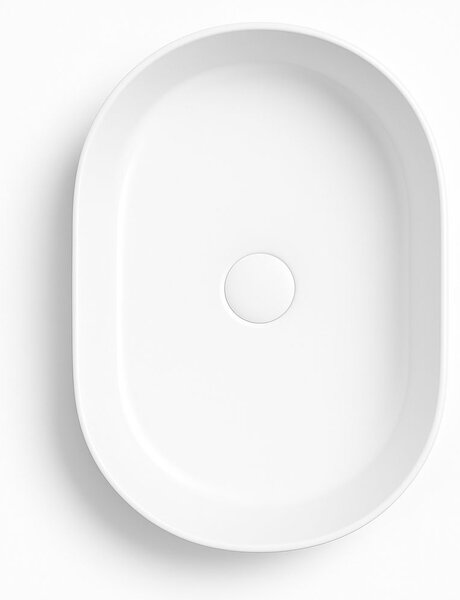 Erga Halle, umyvadlo na desku 490x315x130 mm, bílá lesklá, ERG-V03-HALLE49-WH
