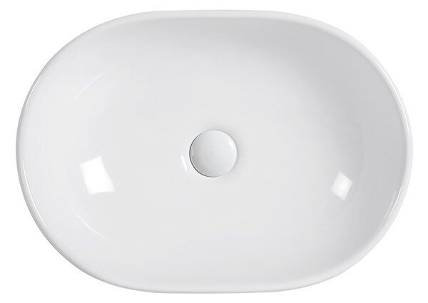 Erga Della, umyvadlo na desku 475x340x140 mm, bílá lesklá, ERG-V03-DELLA48-WH