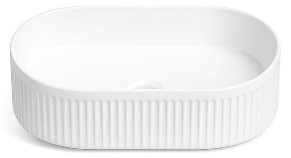 Erga Halle, umyvadlo na desku 490x315x130 mm, bílá lesklá, ERG-V03-HALLE49-WH