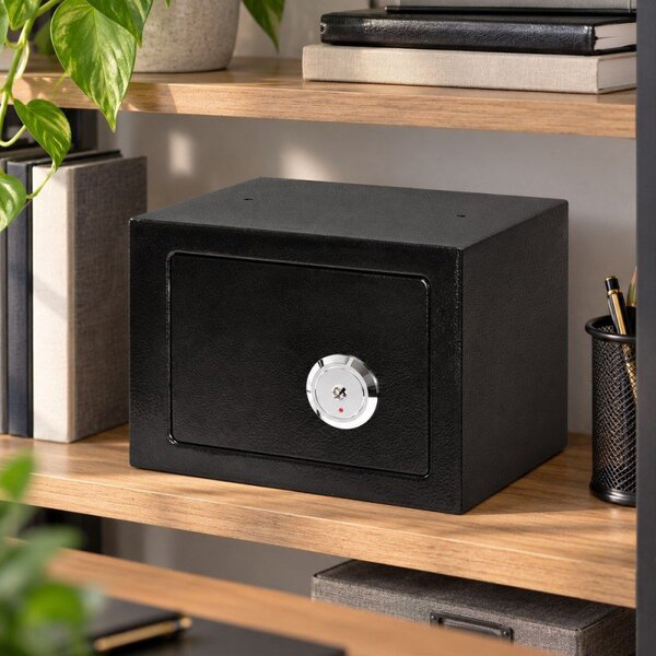 Trezor na peníze na klíč 23x17x17 cm SPRINGOS HA5278 černý