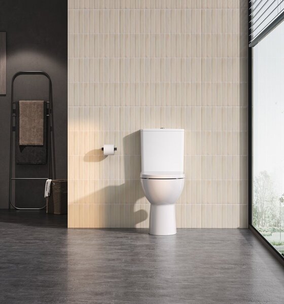 Sapho Sapho, SANIVEX kombi WC, zbylé sezení, Rimless, spodní/zadní odpad, bílá, PC108WR