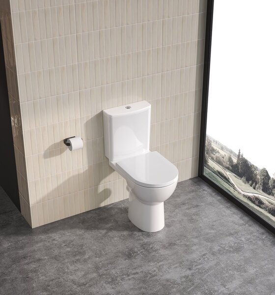 Sapho Sapho, SANIVEX kombi WC, zbylé sezení, Rimless, spodní/zadní odpad, bílá, PC108WR