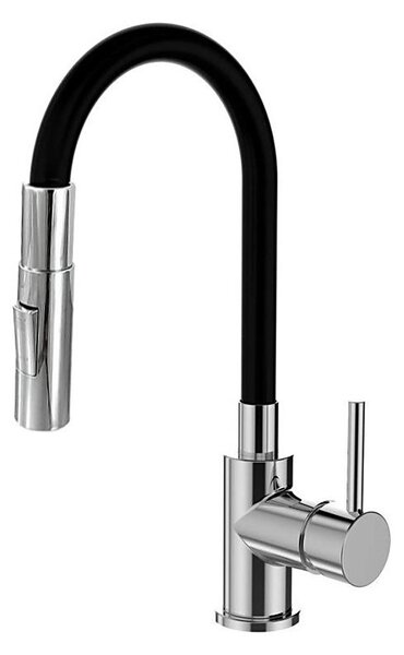 ALVEUS KI112111 - Dřezová baterie s flexibilním ramínkem BEA 47 cm chrom/černá