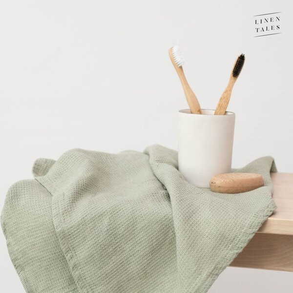 Zelený lněný ručník 65x45 cm - Linen Tales