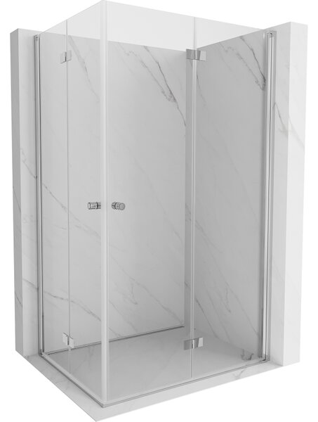 Mexen Mist-F Duo, skládací sprchový kout 70 x 75 cm, čiré sklo, chromový profil, 8A6-070L-075P-01-00
