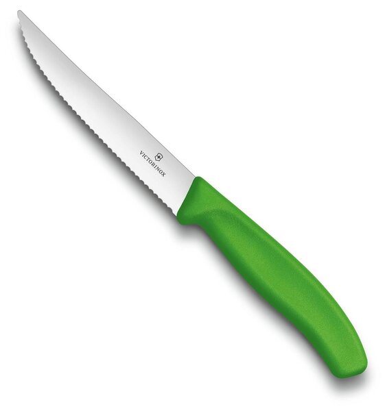 Nůž na steak zoubkovaný SWISS CLASSIC 12 cm zelený - Victorinox (Swiss Classic Gourmet steakový nůž 12cm zelený - Victorinox)